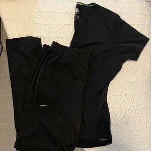 Like New Healing Hands Black Scrub set